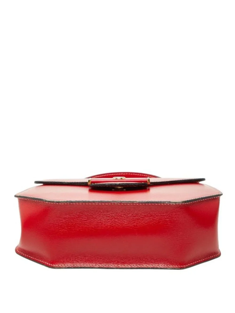 Dior CD Logo 2-Way Shoulder Bag Red Leather